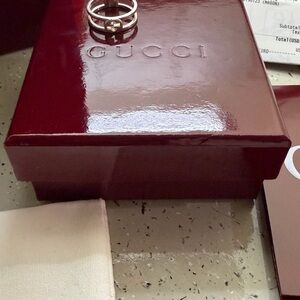 Gucci Silver Double G Ring